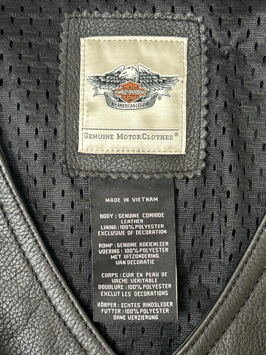Harley Davidson 애비뉴 가죽 조끼 상품이미지9
