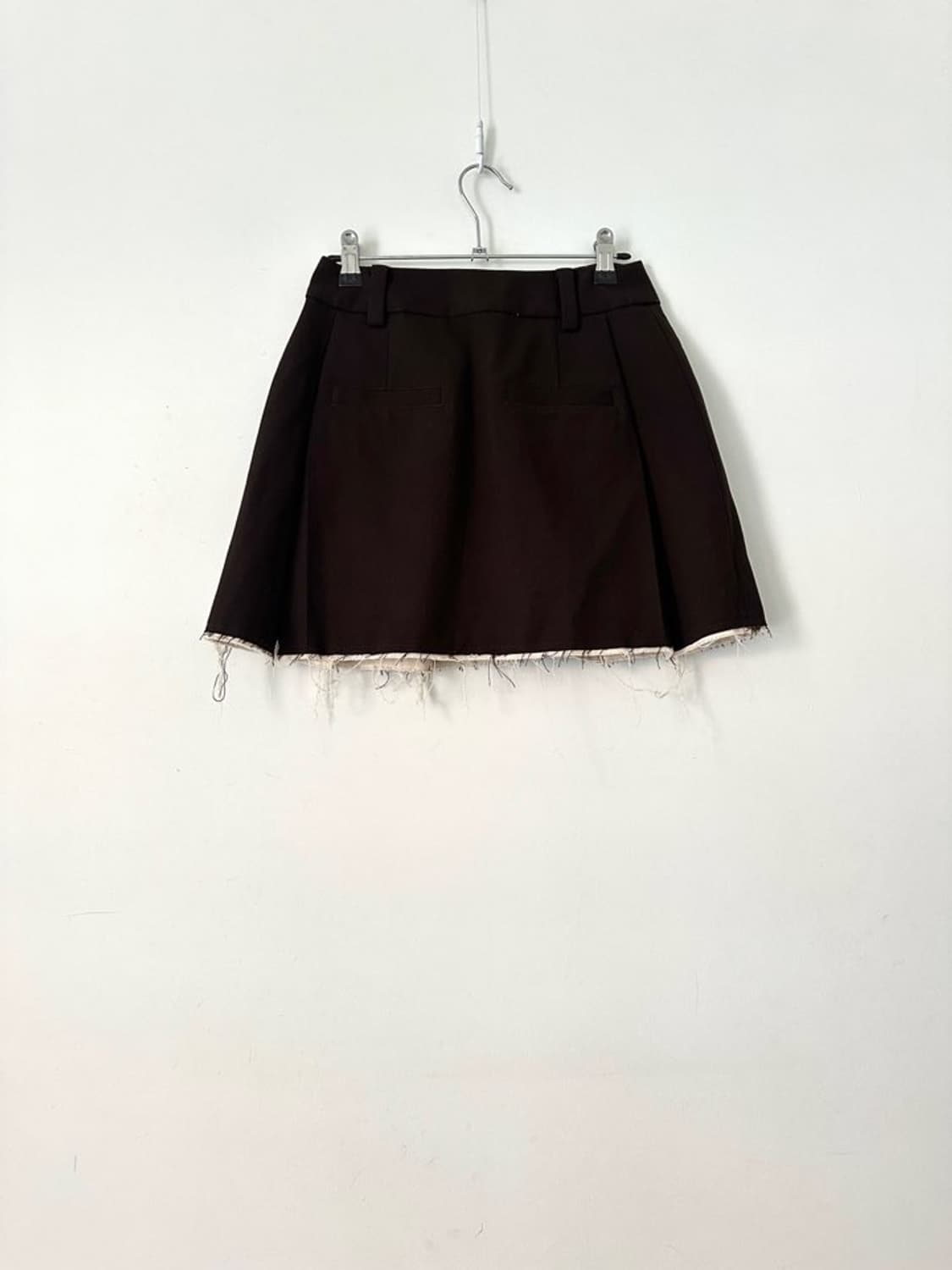 Pintuck fall pleats skirt / brown 상품이미지3