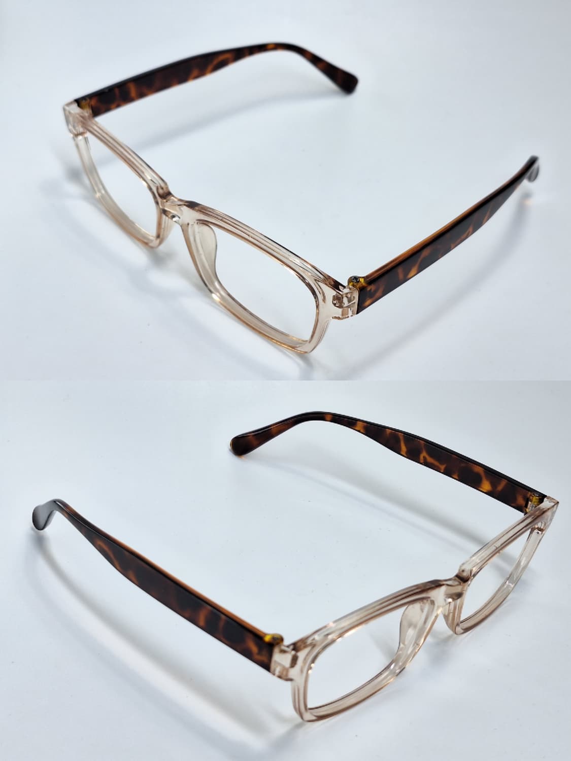 투명 호피 스퀘어 안경테 일본 수입 y2k 패션 아이웨어 클래식 레트로  상품이미지7