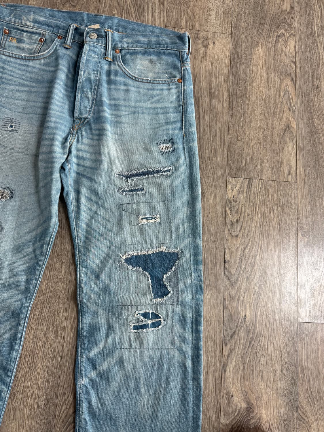 32/32 더블알엘 빈티지5포켓 플레인필드 워싱 데님 상품이미지3