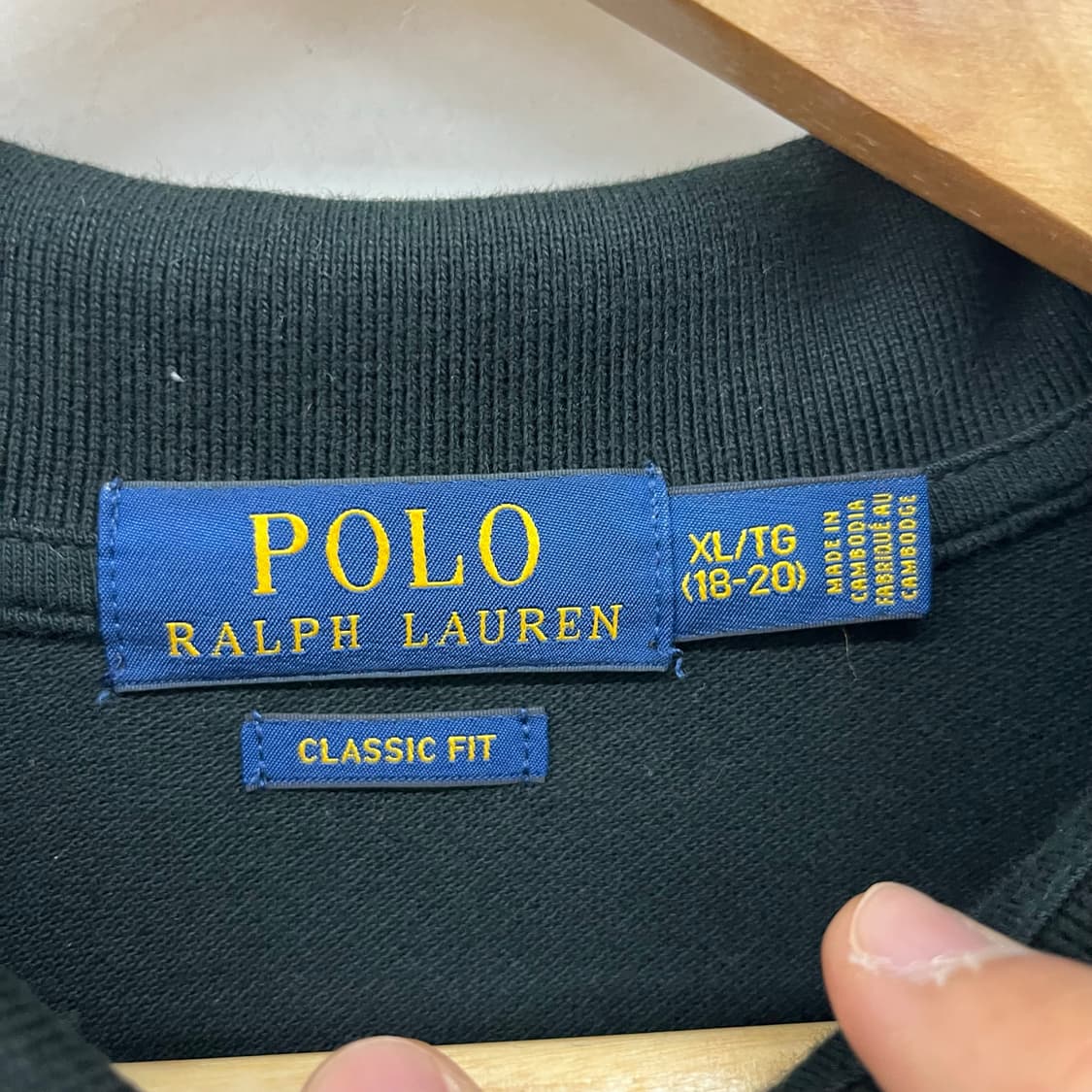 폴로 랄프로렌 블랙 빅포니 반팔 카라티 남성XL 상품이미지3