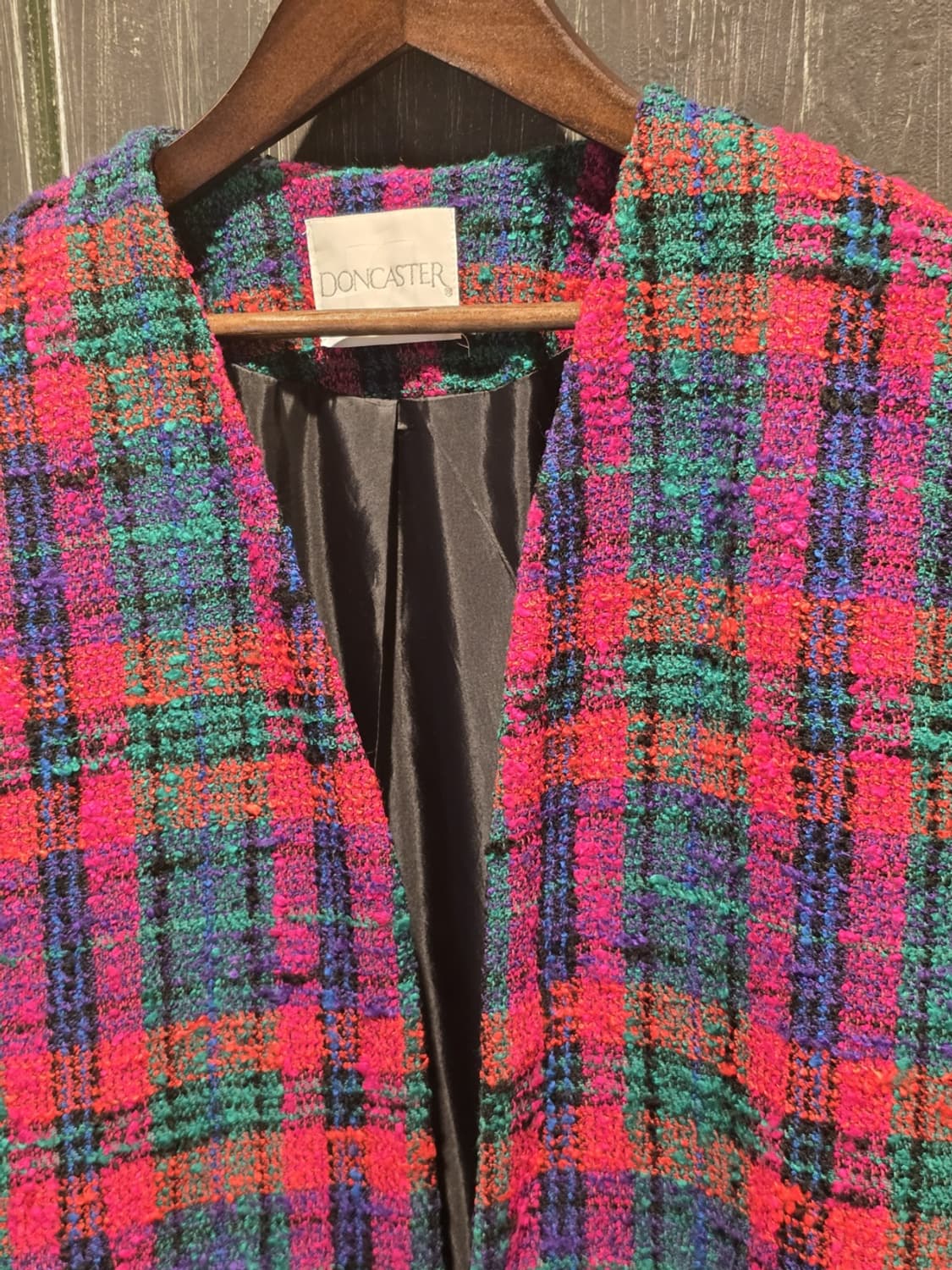 80s DONCASTER Plaid Jacket/made in U.S.A 상품이미지2