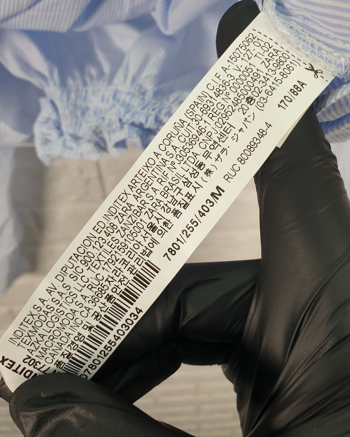 [M]자라 스트라이프 꼬임 크롭 셔츠 (새상품) 상품이미지7