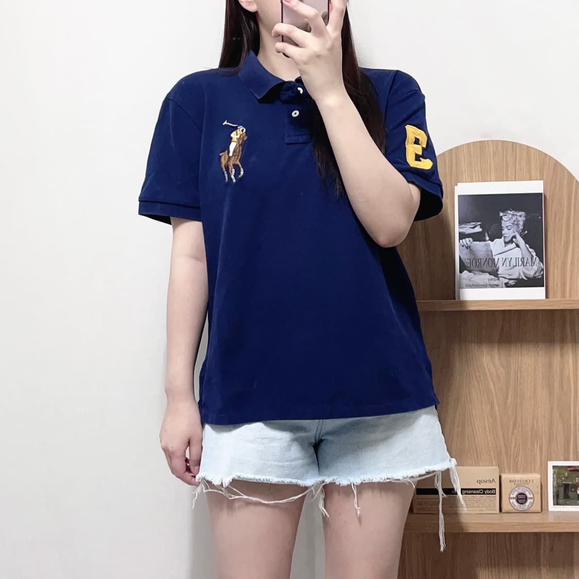 [정품] 폴로 네이비 / 빅멀티포니 반팔카라티 [ L ] 상품이미지3