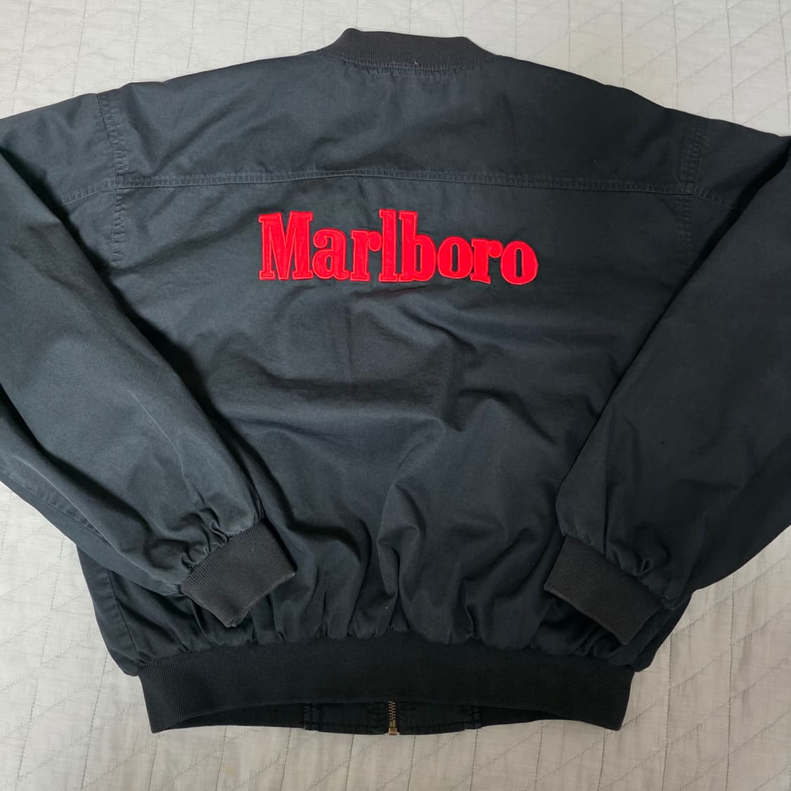 [XL] 90s 빈티지 말보로 리버시블 봄버 자켓 블랙/레드 시보리 상품이미지1