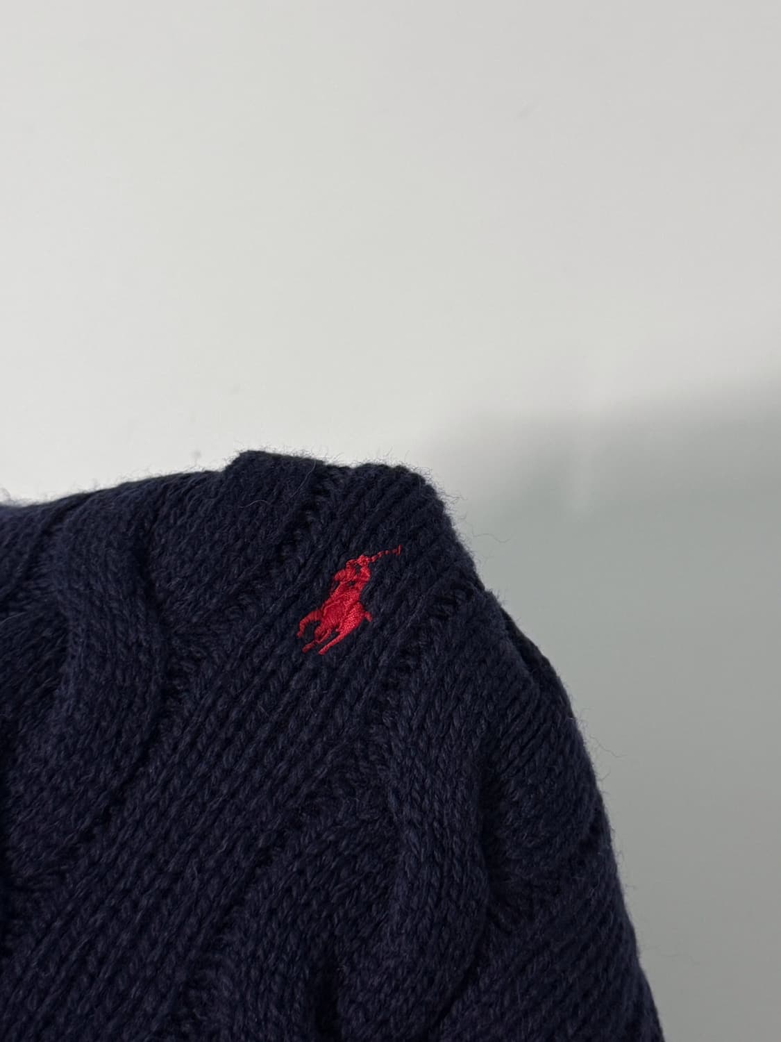 폴로 랄프로렌 최신형 QR라벨 캐시미어 울 케이블 니트 가디건  상품이미지6