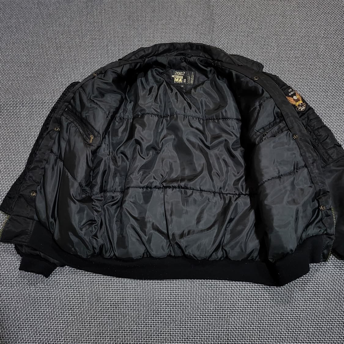 빈티지 2002 밀리터리 와펜 ma-1 항공 점퍼 (XL) 상품이미지2