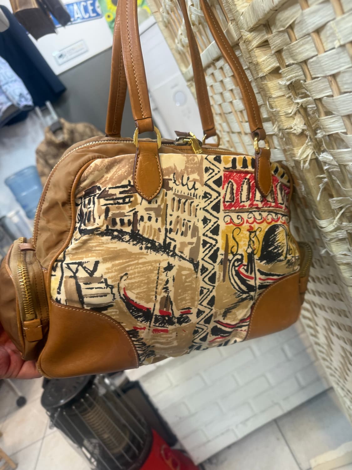 정품 프라다 나일론 멀티컬러 숄더백 팝니다 상품이미지4