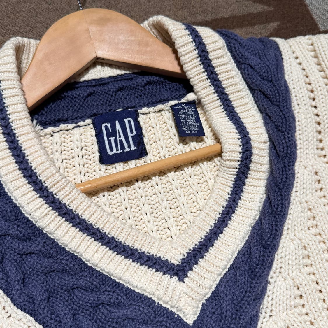 Gap 올드 갭 헤비 크리켓 니트 M 100~105 상품이미지2