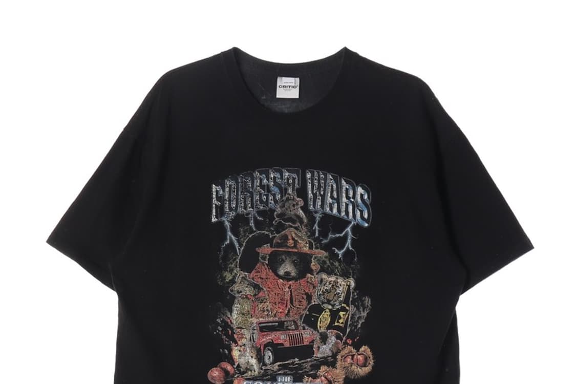 CRITIC FOREST WARS 그래픽 반팔 티셔츠 블랙 XL 상품이미지3