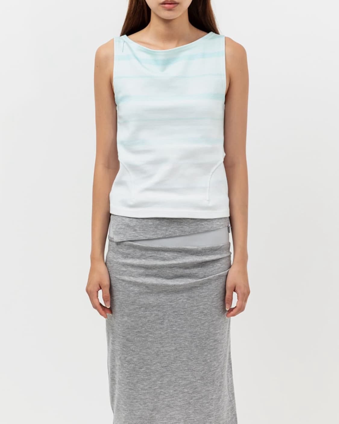 울리카상투스 stripe sleeveless pale green M 상품이미지2