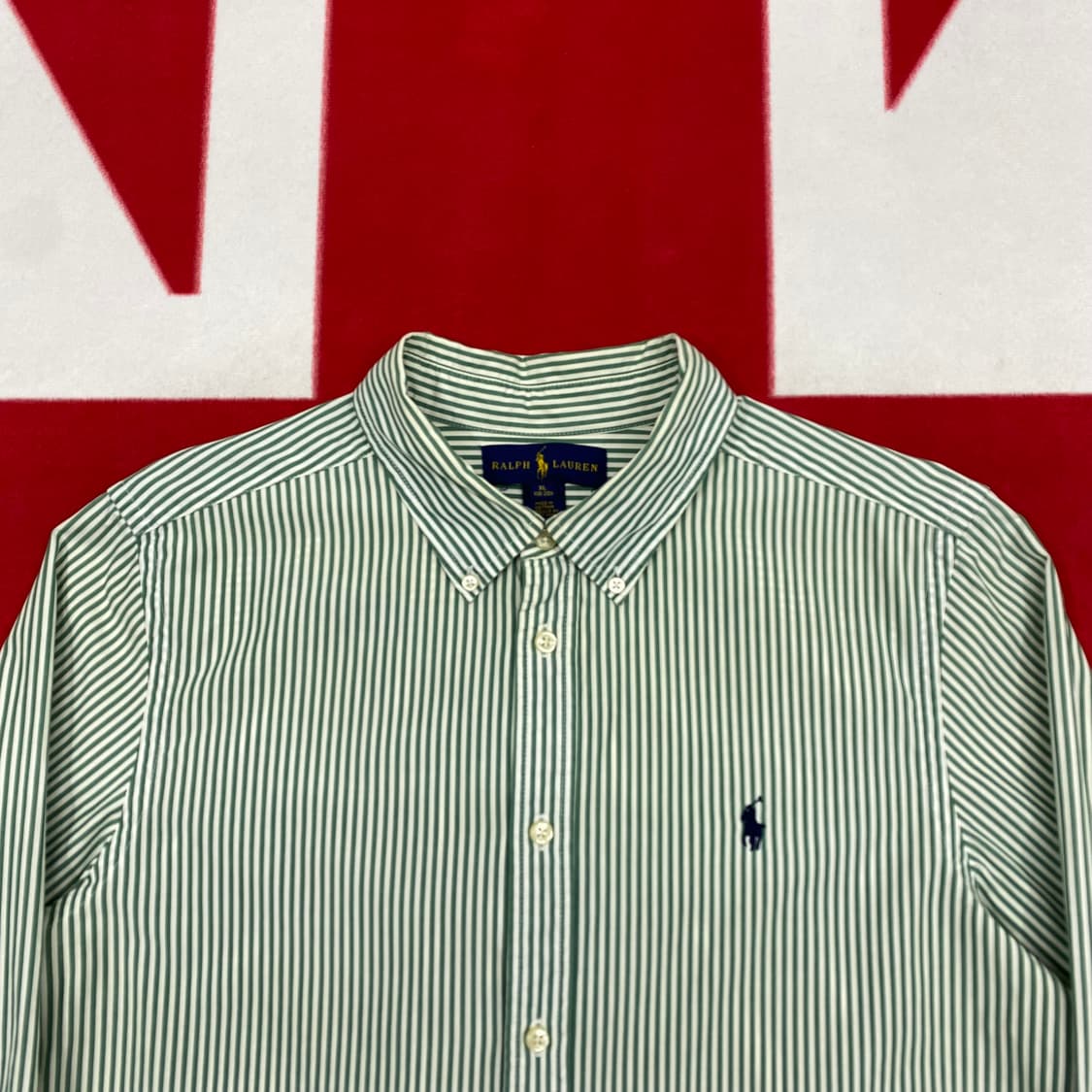 폴로 스트라이프 셔츠 실측 S-M  상품이미지3