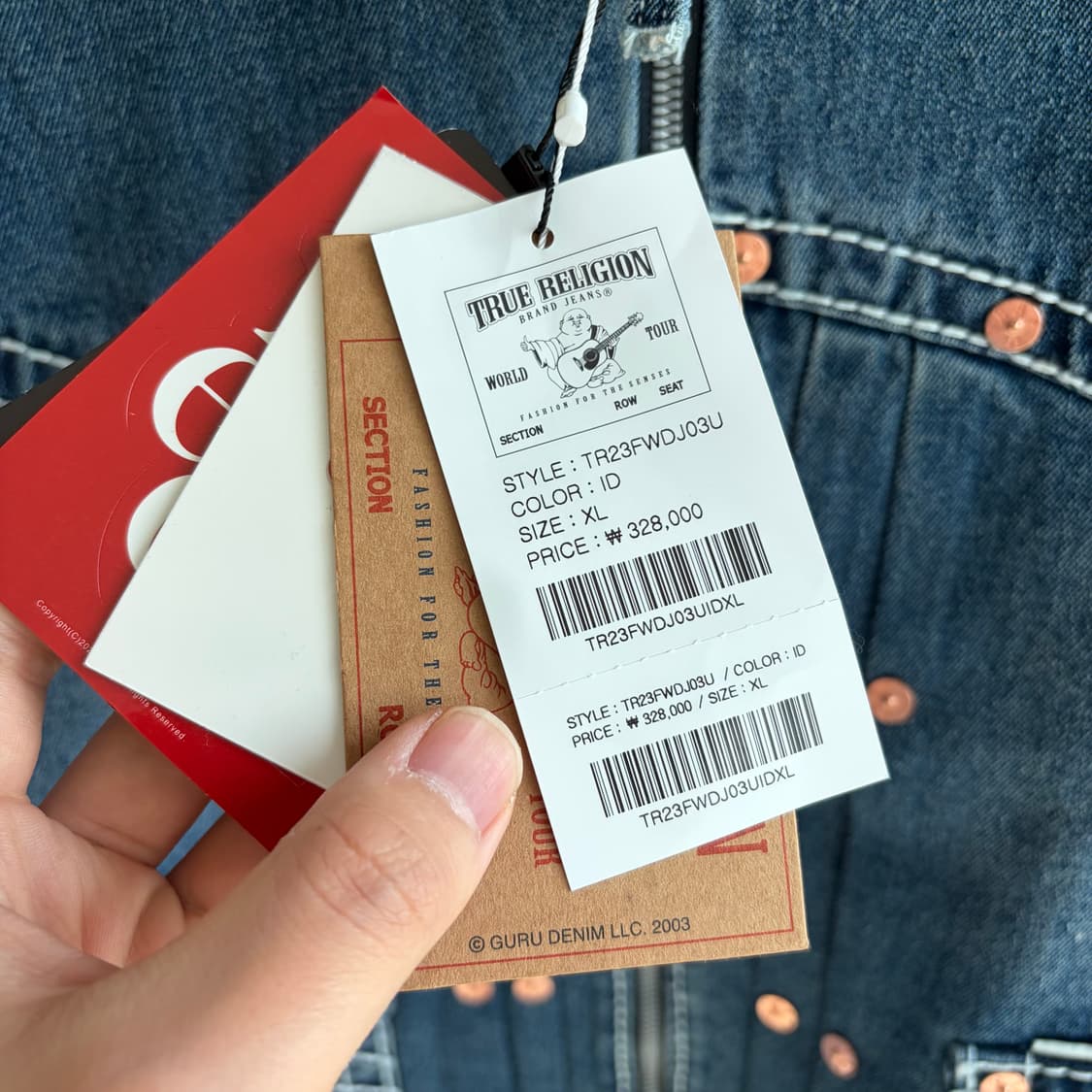 새상품(XL)트루릴리젼x페치 데님 자켓 인디고 상품이미지2