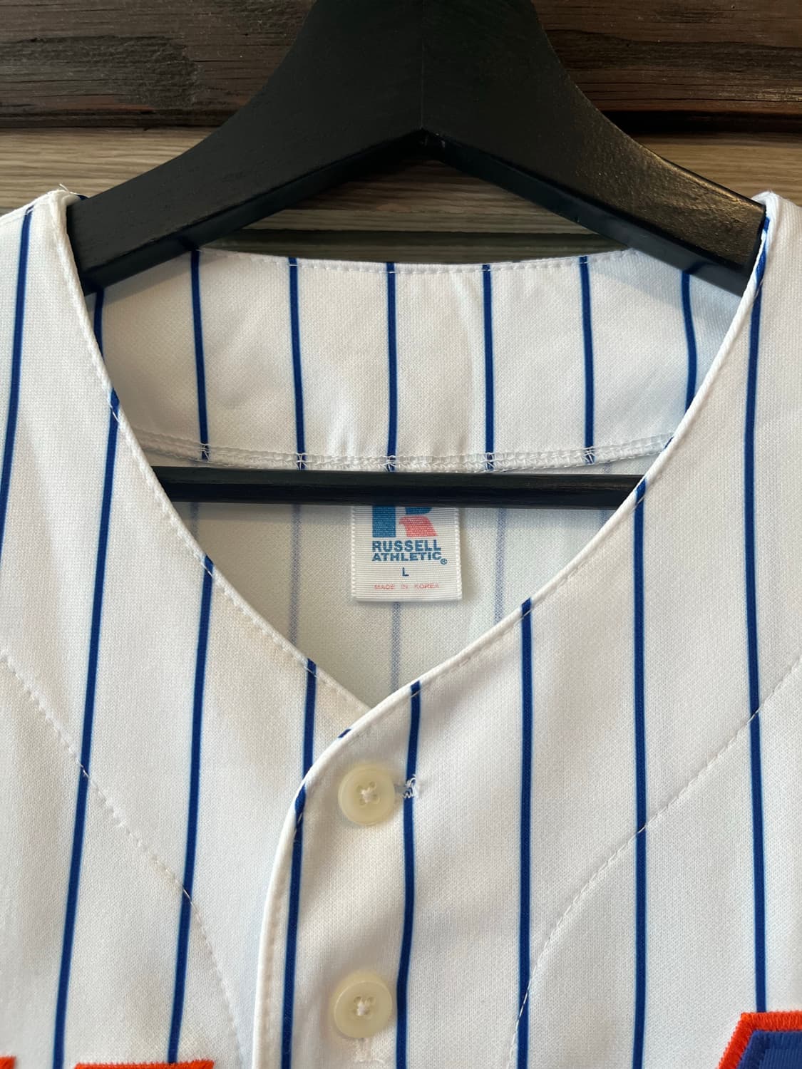 RUSSELL ATHLETIC 러셀 화이트 네이비 스트라이프 로고 뉴욕  상품이미지3
