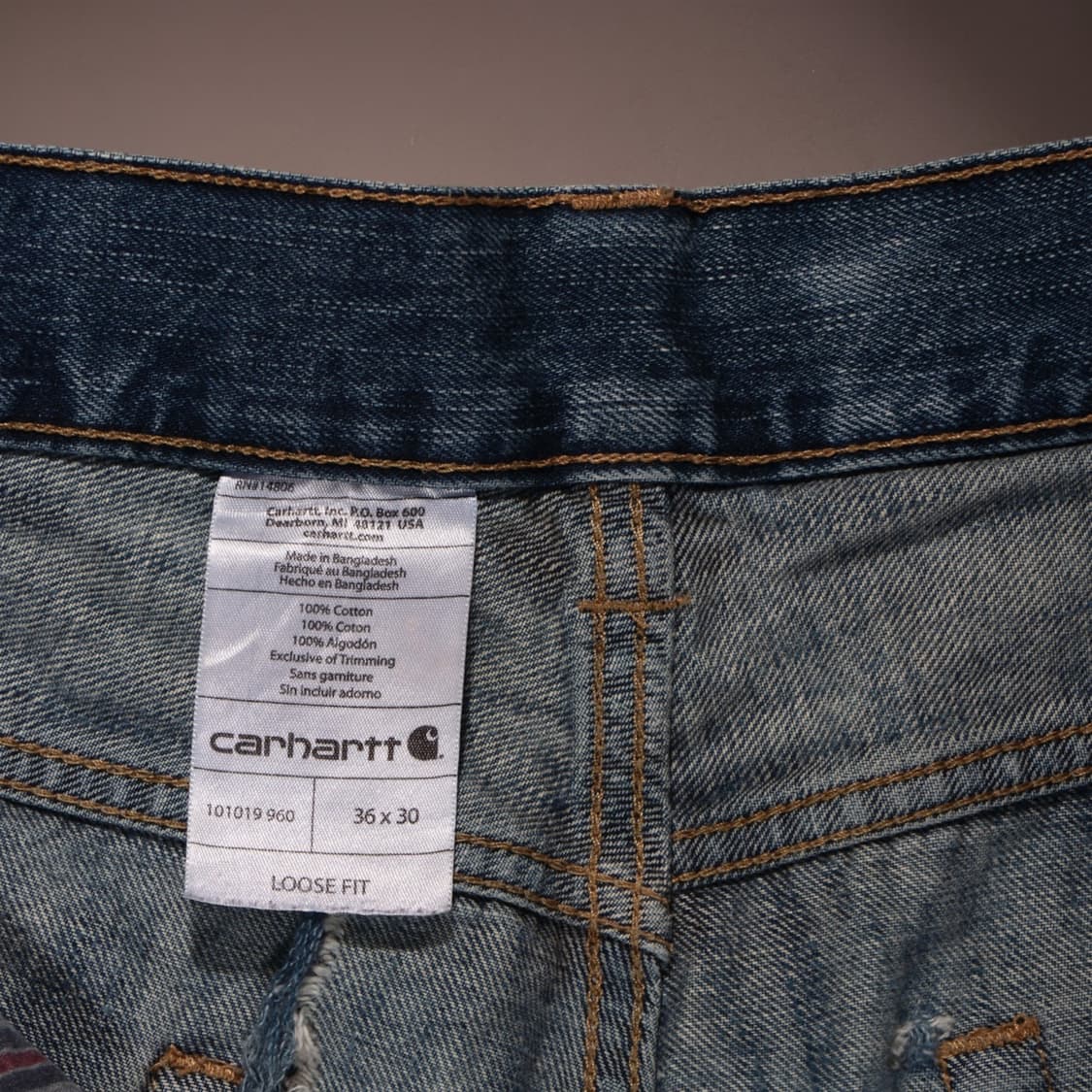 칼하트 데님 워크팬츠 상품이미지3