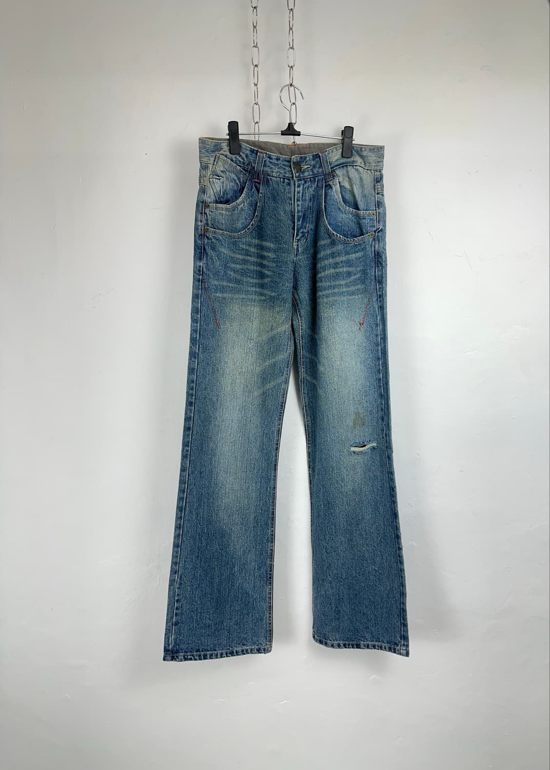 Zip Pocket Flare Denim Pants   상품이미지4
