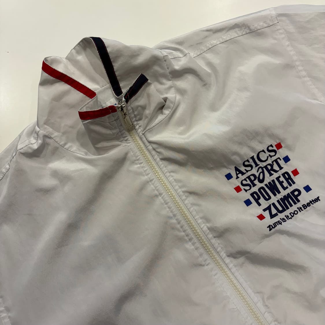 [105] 아식스 올드스쿨 빈티지 흰색 바람막이 자켓 B272 상품이미지3
