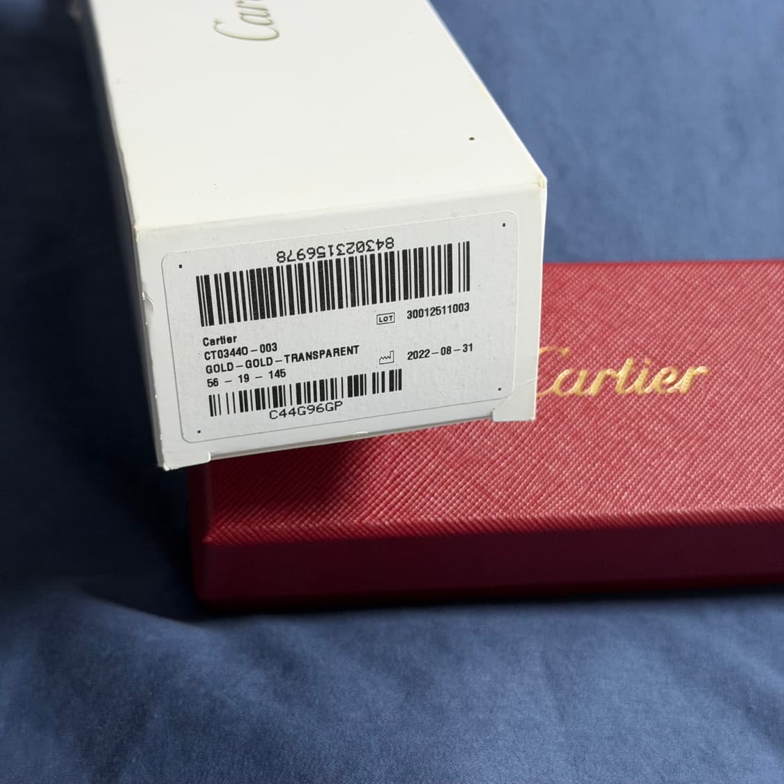 (OS) Cartier 까르띠에 C 데코 무테 안경 금장 상품이미지8