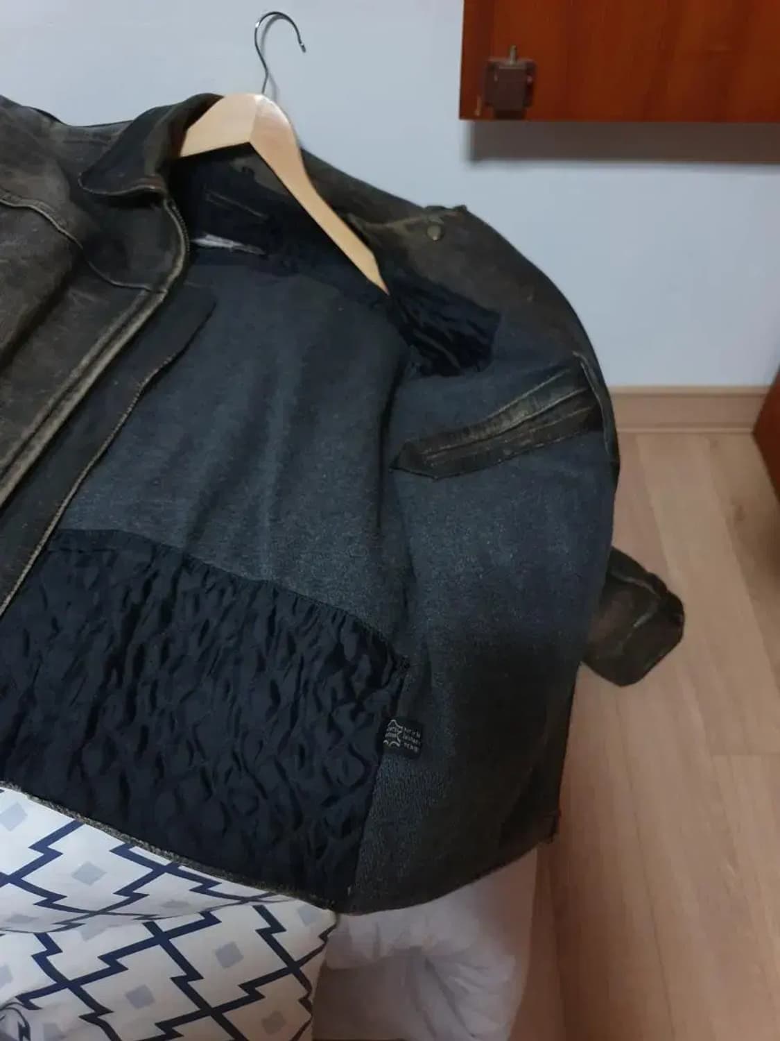 스피드웨어 브라운 빈티지 싱글지퍼 가죽자켓 XL사이즈 상품이미지7
