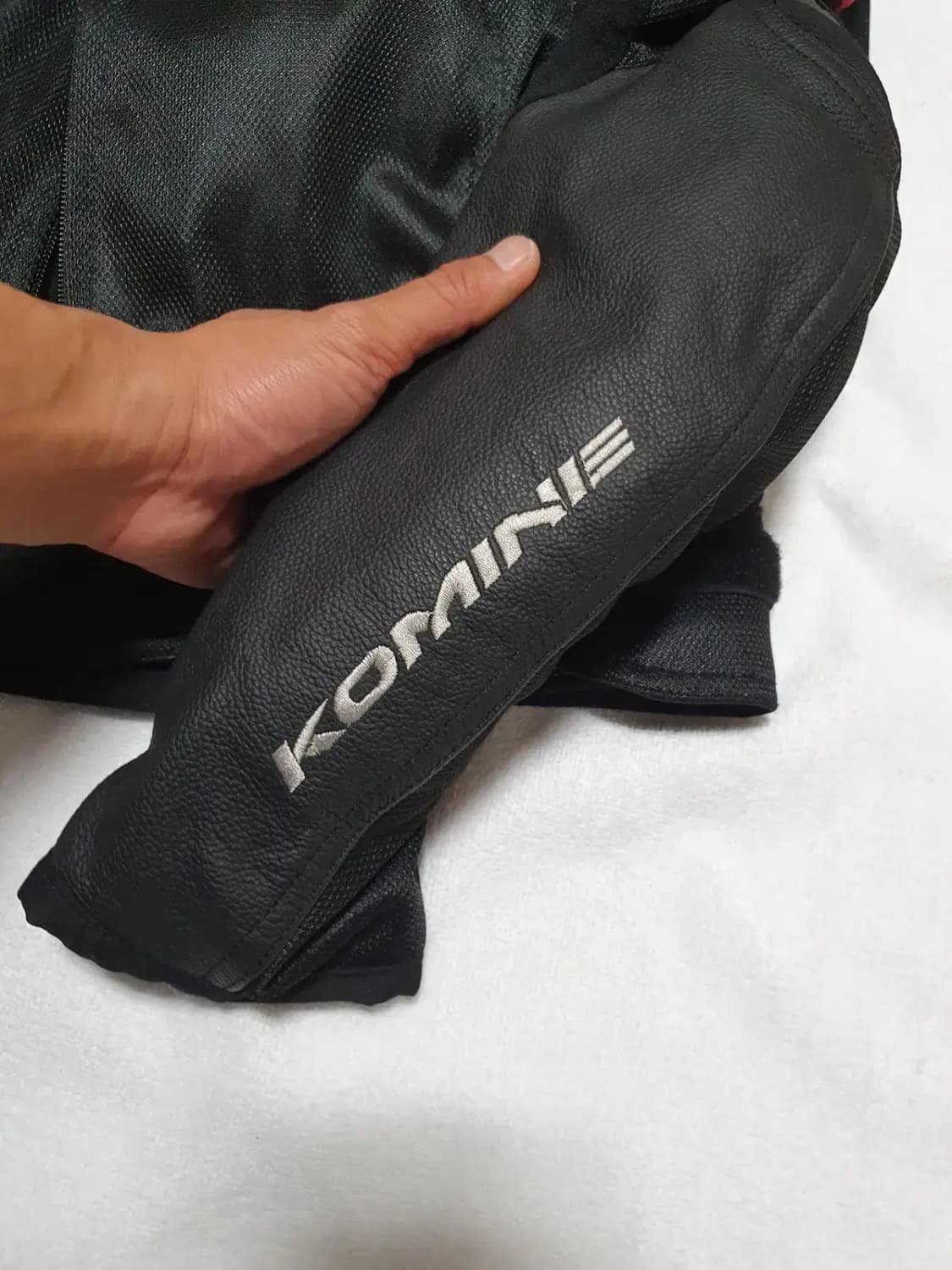 실사이즈 M 코미네 kominie 라이더 레이싱 바이커 자켓 블랙 레드 상품이미지8