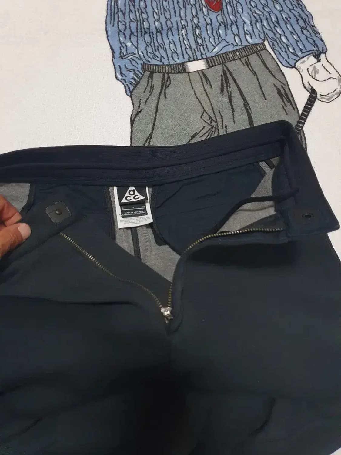 ㅇ173/70정핏 나이키 빅 ACG 로고 테크팩 팬츠 블랙 상품이미지6