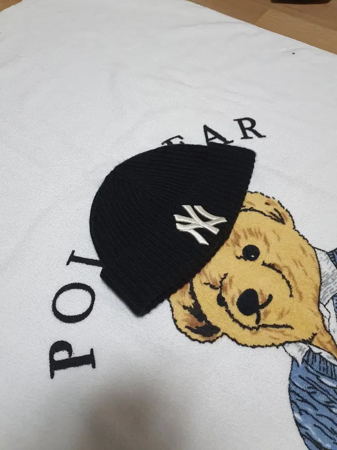 ㅇ거의새상품 MLB 엠엘비 뉴욕 양키즈 로고 골지 비니 상품이미지2