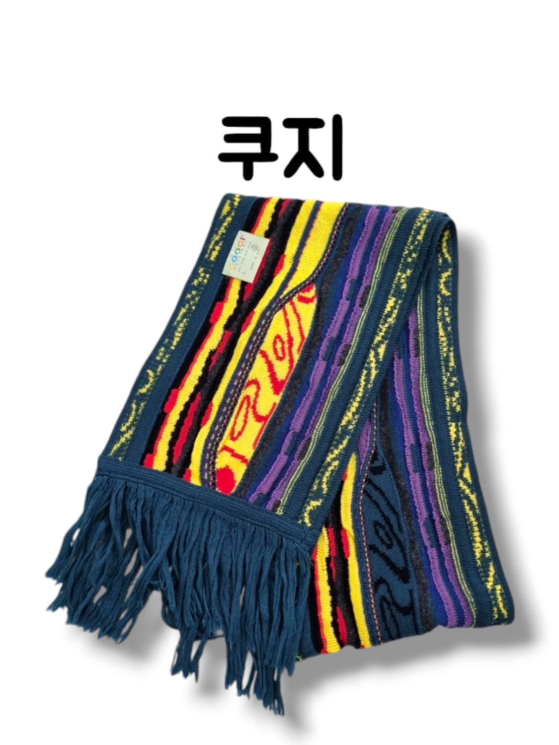 쿠지 에스닉 시그니처 패턴 니트 머플러 상품이미지1