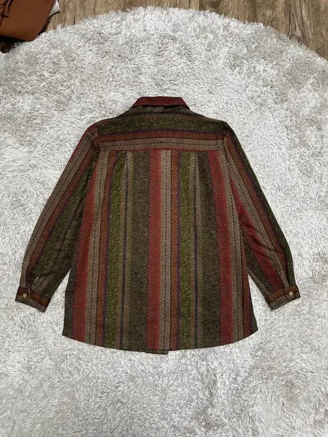 빈티지 브라운 오리엔탈 에스닉 패턴 VINTAGE 셔츠 상품이미지4