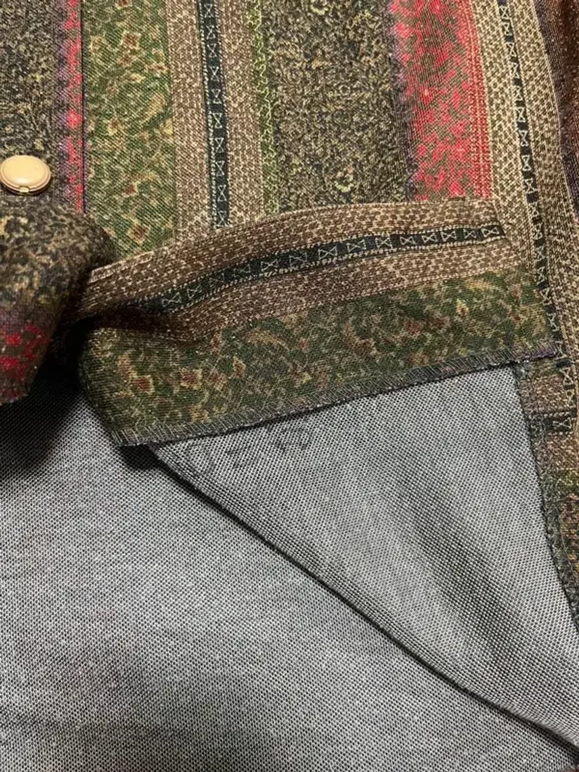 빈티지 브라운 오리엔탈 에스닉 패턴 VINTAGE 셔츠 상품이미지9