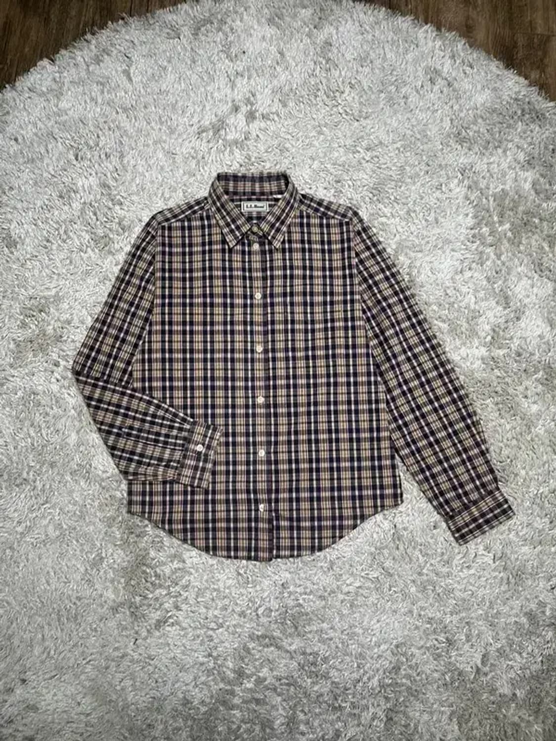 LLBEAN 엘엘빈 코튼100 타탄체크 포켓 체크셔츠 사이즈 L 상품이미지3