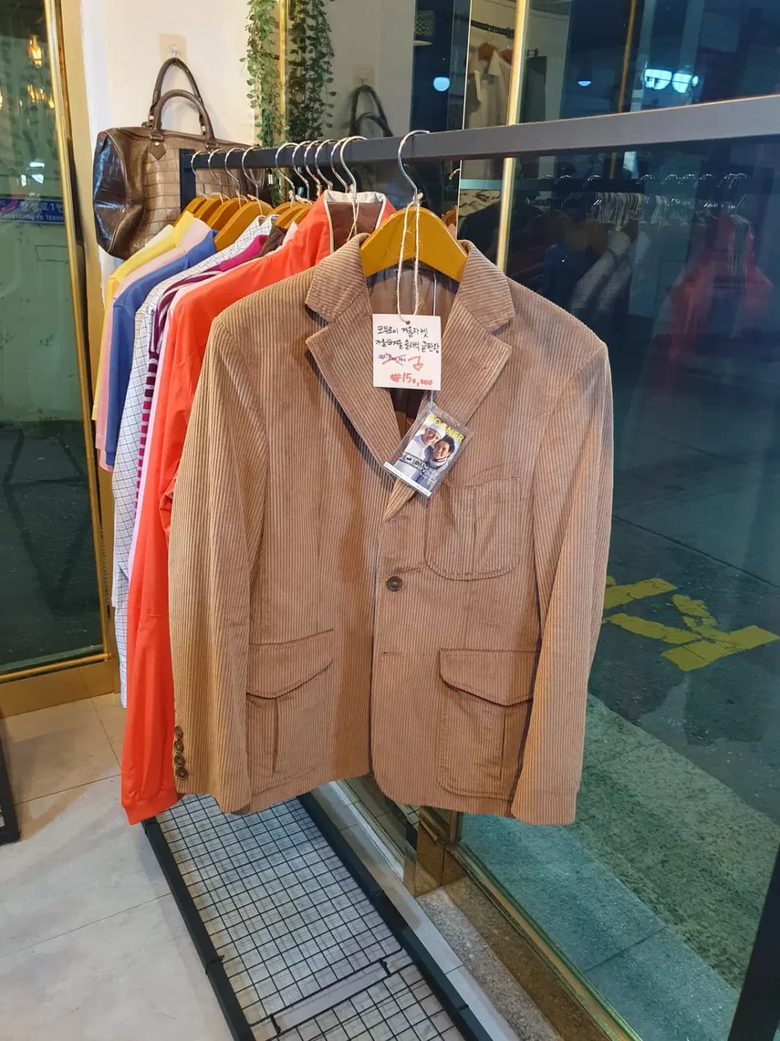 골프웨어 신품가 80만 보그너 새상품 코듀로이 3버튼 자켓 상품이미지1