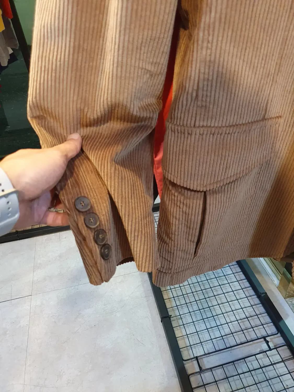 골프웨어 신품가 80만 보그너 새상품 코듀로이 3버튼 자켓 상품이미지4