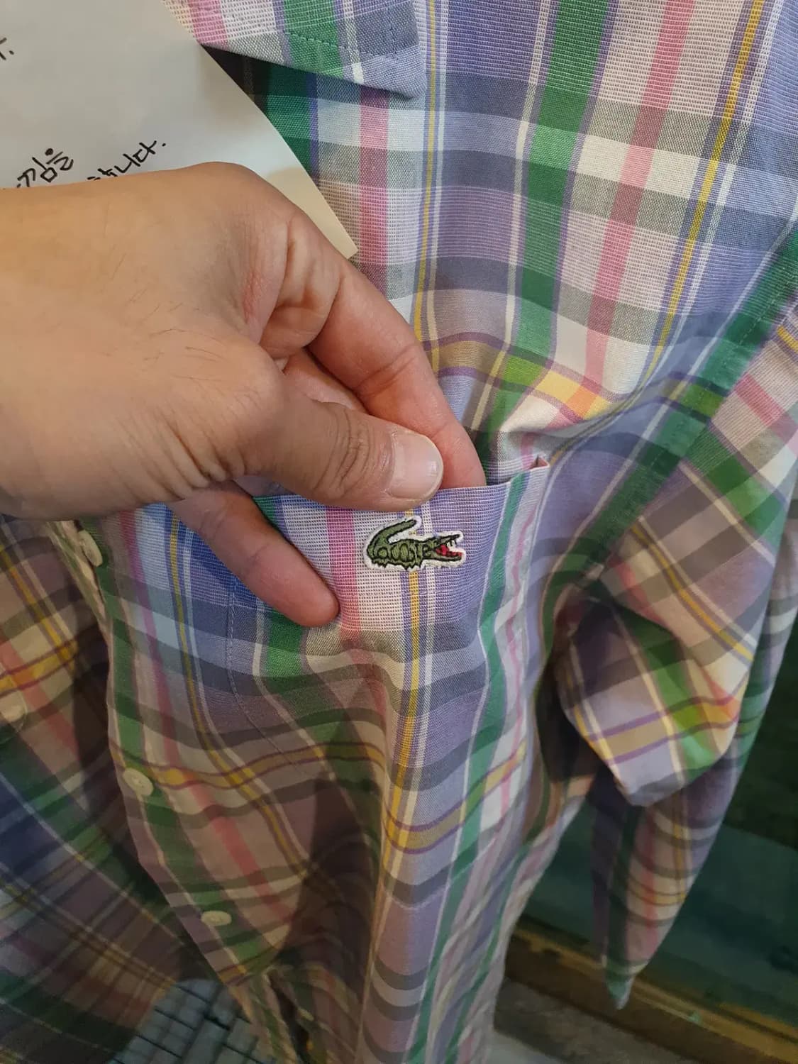 라코스테 여성 멀티컬러 체크셔츠 상품이미지4