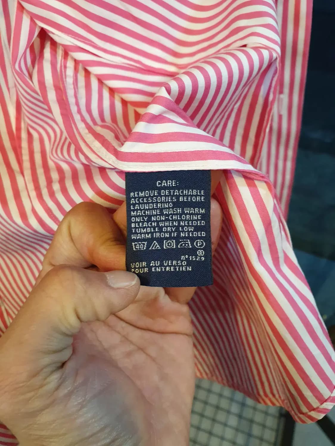 2사이즈 폴로 랄프로렌 스포츠 핑크포니 로고 여성 스트라이프 셔츠 상품이미지5