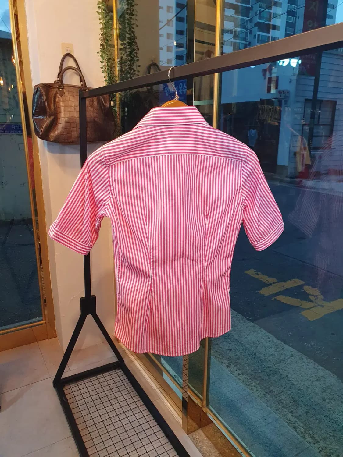 2사이즈 폴로 랄프로렌 스포츠 핑크포니 로고 여성 스트라이프 셔츠 상품이미지6