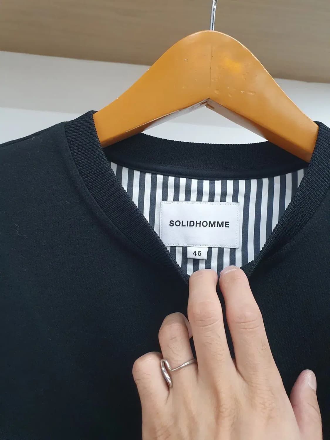 솔리드옴므 셔츠 밑단디테일 스웨트셔츠 맨투맨 95 상품이미지3