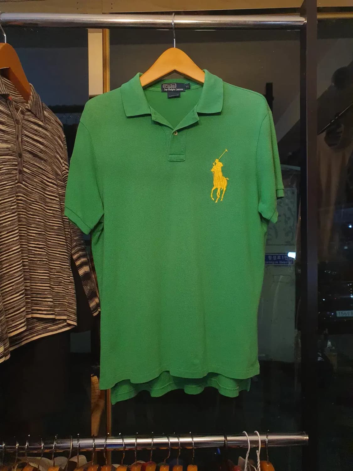 XL사이즈 폴로 랄프로렌 옐로우포니 빅로고 커스텀핏 카라티 피케티 상품이미지1