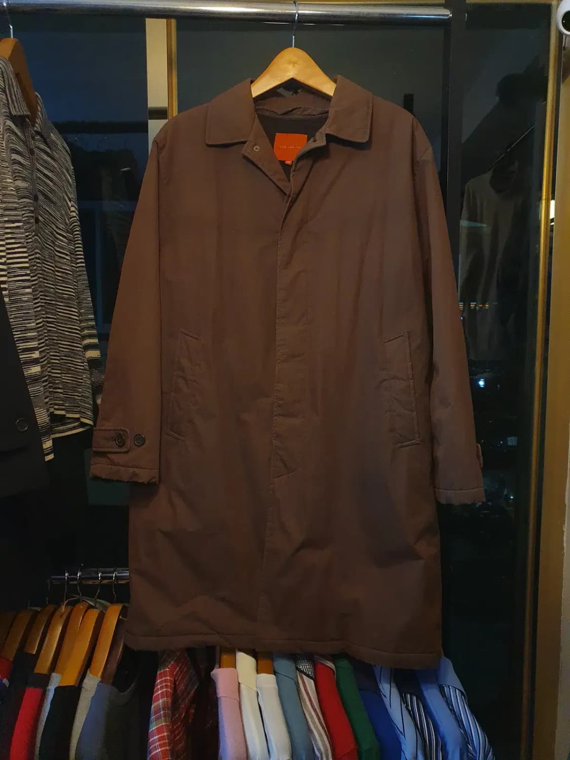 카루소 안감 분리가능 싱글 버튼 롱 자켓 코트 100사이즈 상품이미지1