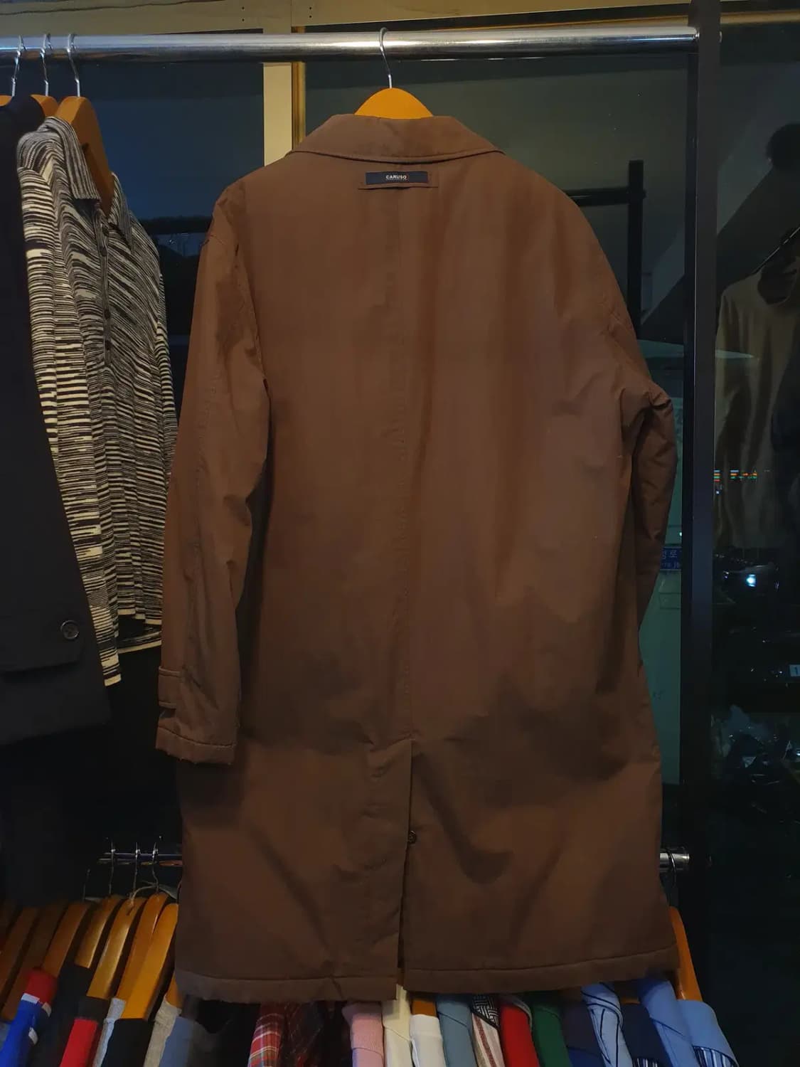 카루소 안감 분리가능 싱글 버튼 롱 자켓 코트 100사이즈 상품이미지7