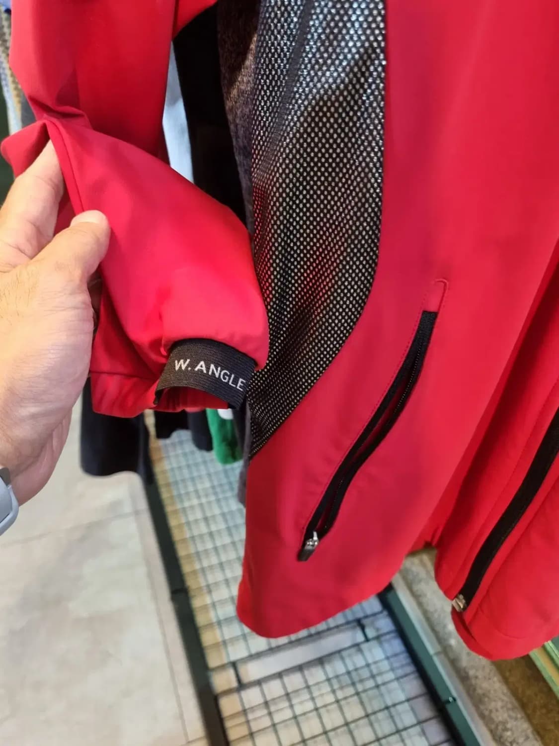 더블유앵글 WANGLE 골프 저지 블랙 레드 100사이즈 상품이미지4