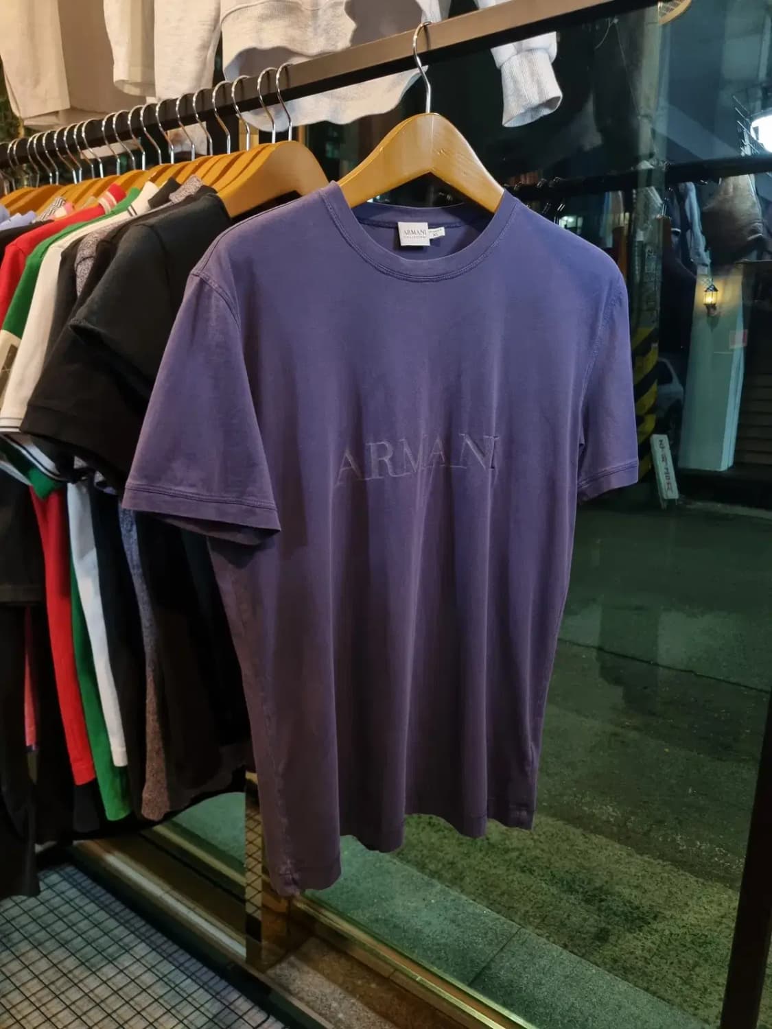 아르마니 꼴레지오니 이탈리아 이태리 최상급 명품 로고 티셔츠 XL사이즈 상품이미지1