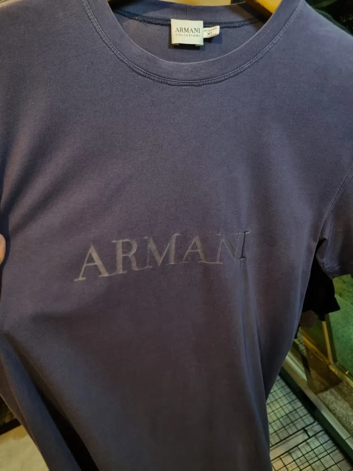 아르마니 꼴레지오니 이탈리아 이태리 최상급 명품 로고 티셔츠 XL사이즈 상품이미지3