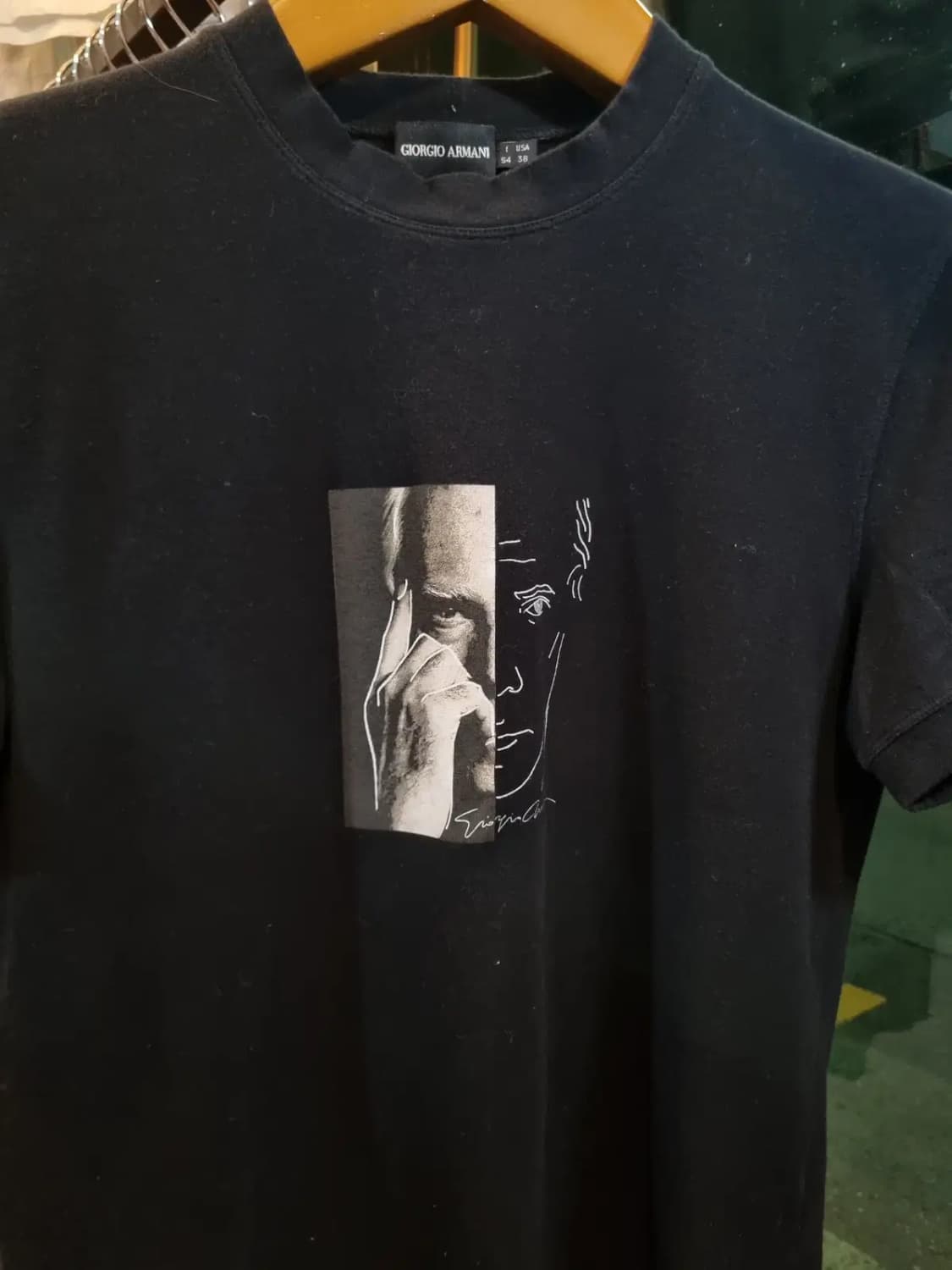 조르지오 아르마니 디자이너 페이스 프린팅 티셔츠 105사이즈 상품이미지3