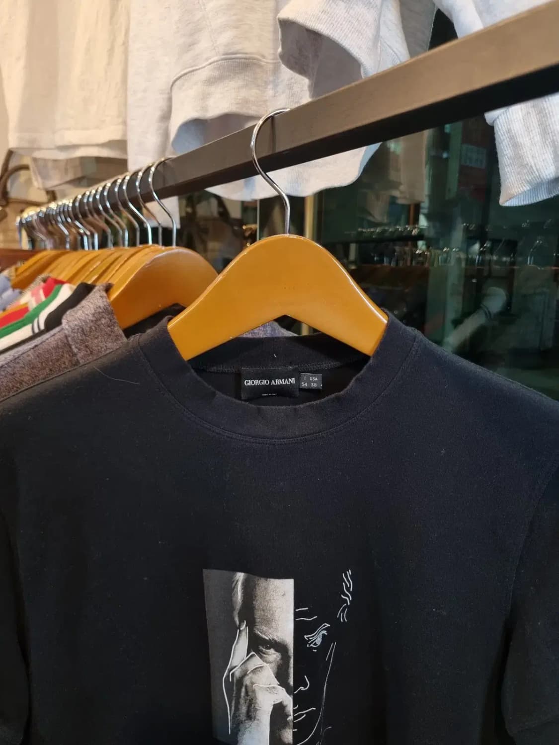 조르지오 아르마니 디자이너 페이스 프린팅 티셔츠 105사이즈 상품이미지4