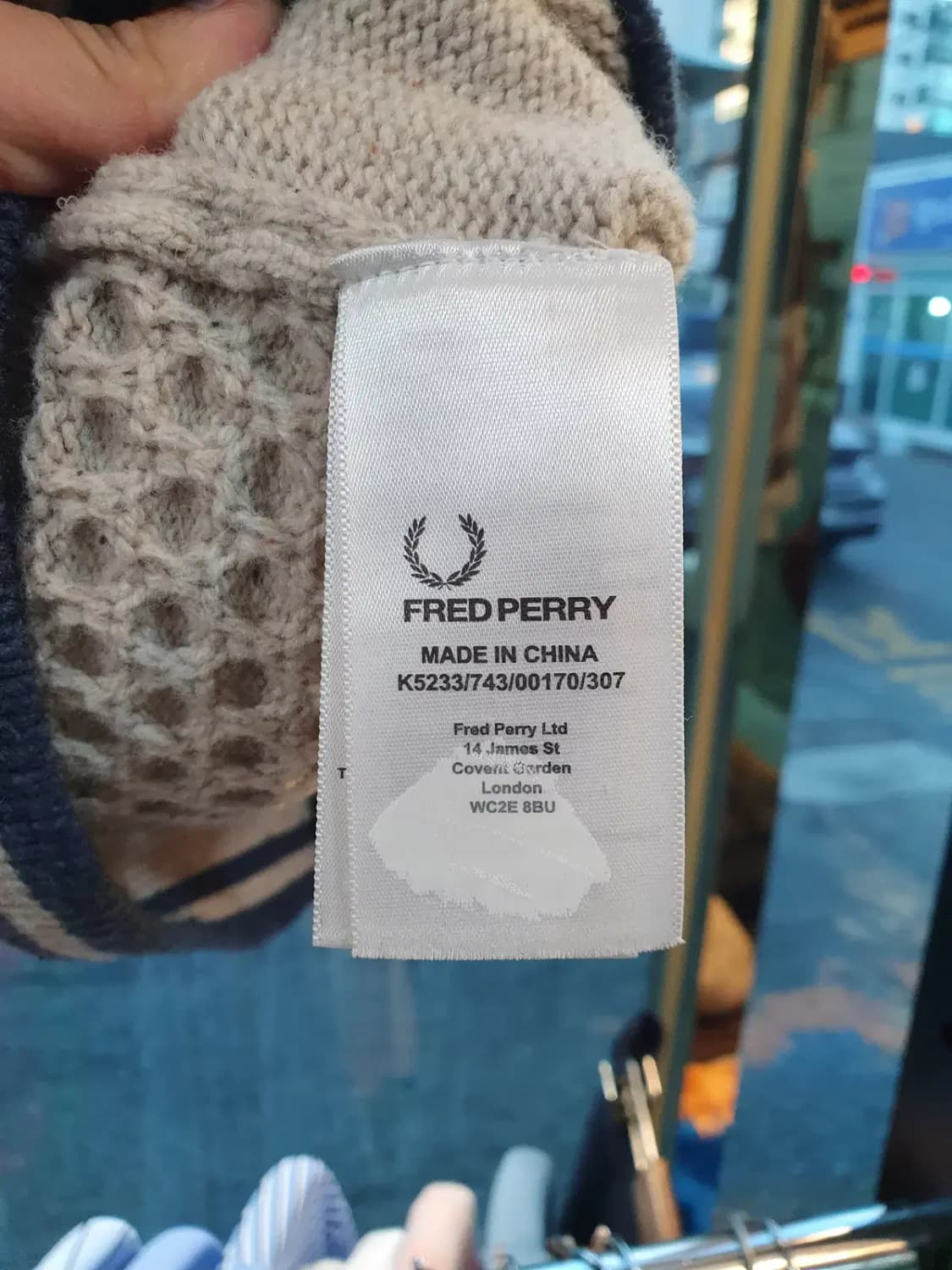 프레드페리 가슴 자수 로고 아란니트 M사이즈 상품이미지6