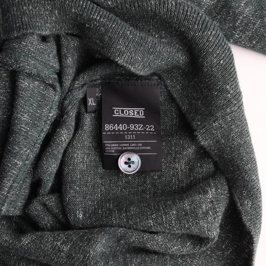 클로즈드 린넨 혼방 가디건 XL사이즈 상품이미지6