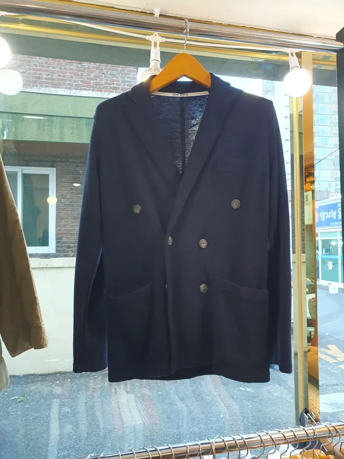 이탈리아 모르가나 더블 브레스티드 니트 자켓 46사이즈 상품이미지1