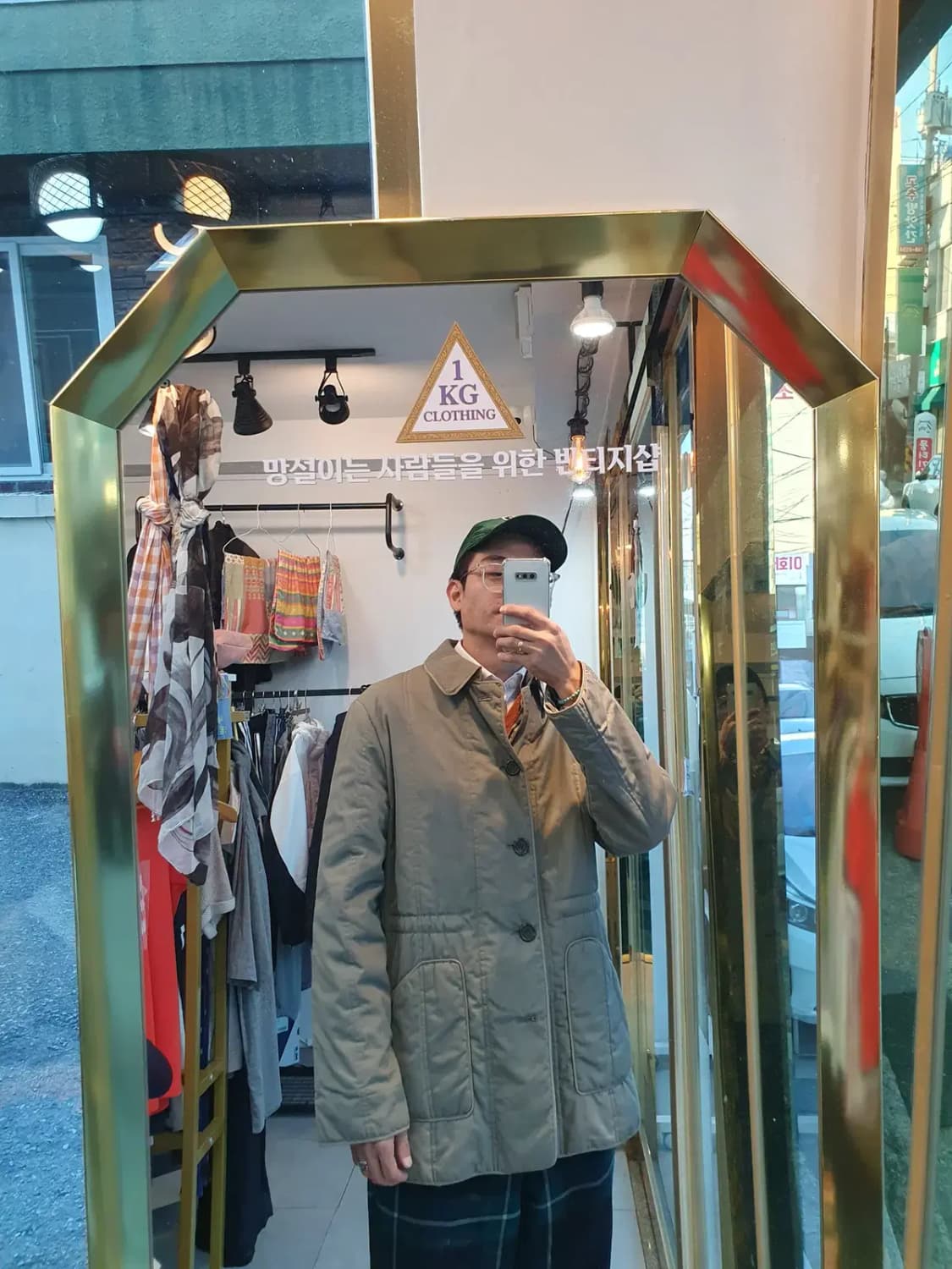 영국 잉글랜드 아쿠아스큐텀 싱글 브레스티드 체크 안감 코트 실사이즈 L 상품이미지3