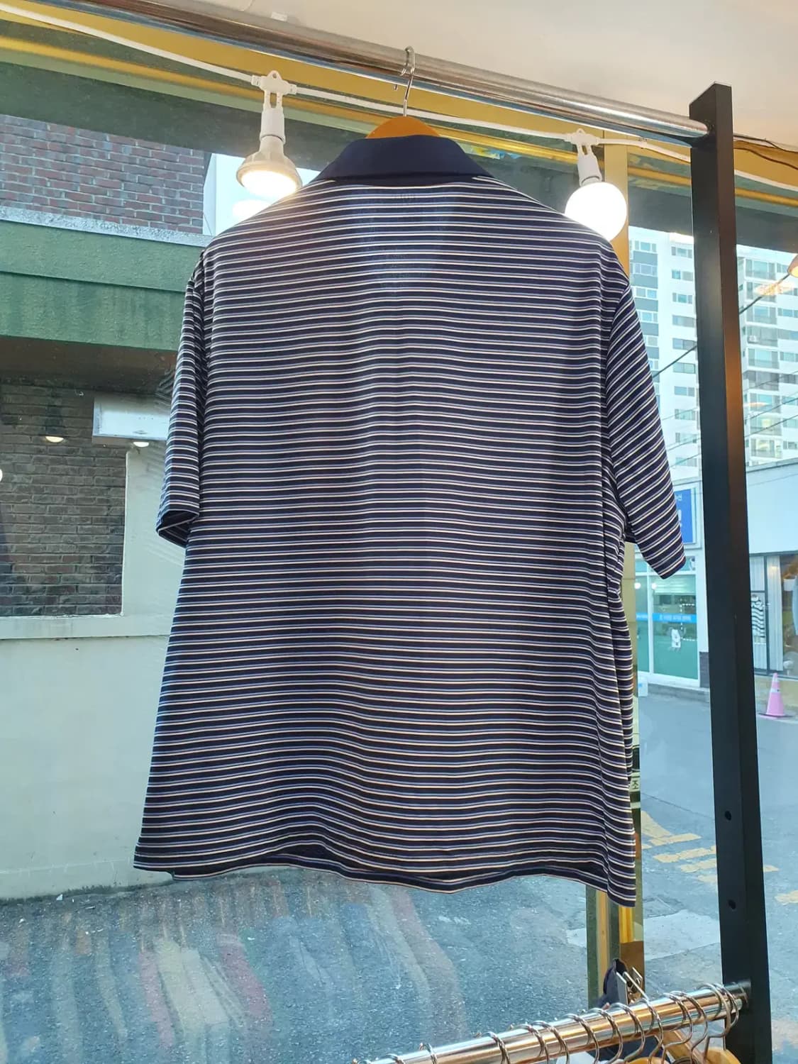 XL사이즈 폴로랄프로렌 화이트포니 멀티 스트라이프 스판 카라티 피케티 상품이미지6