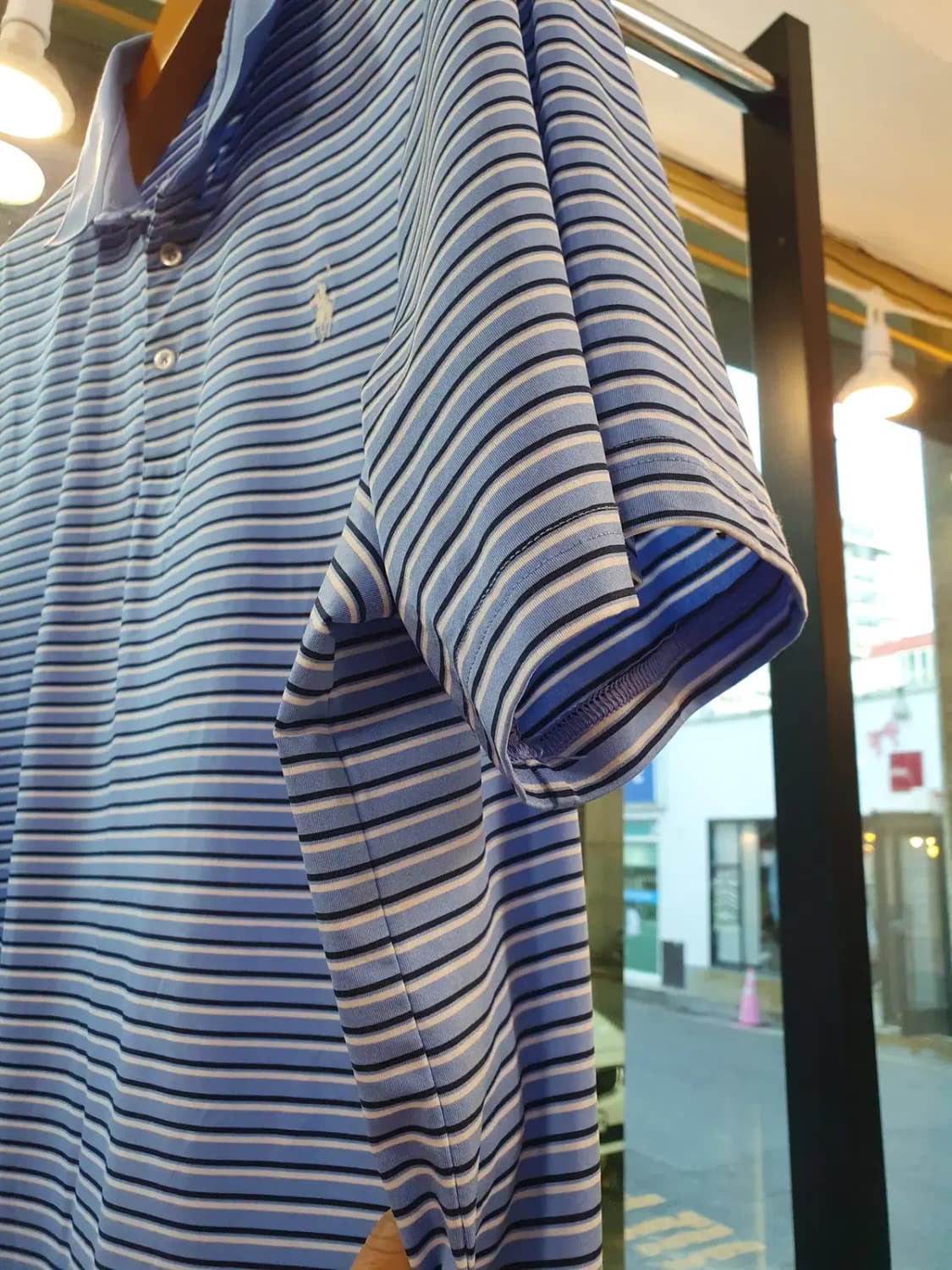 XL사이즈 폴로랄프로렌 화이트포니 멀티 스트라이프 스판 카라티 피케티 상품이미지5